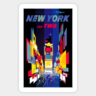 Vintage Travel Poster USA New York Sticker